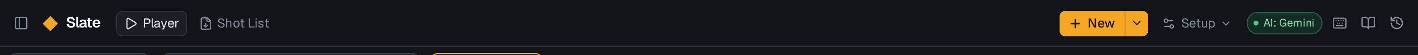 The + New button lives in the top-right of the nav